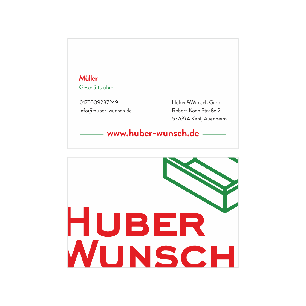 HuW_Business_card _design Huber u. Wunsch – Business card design