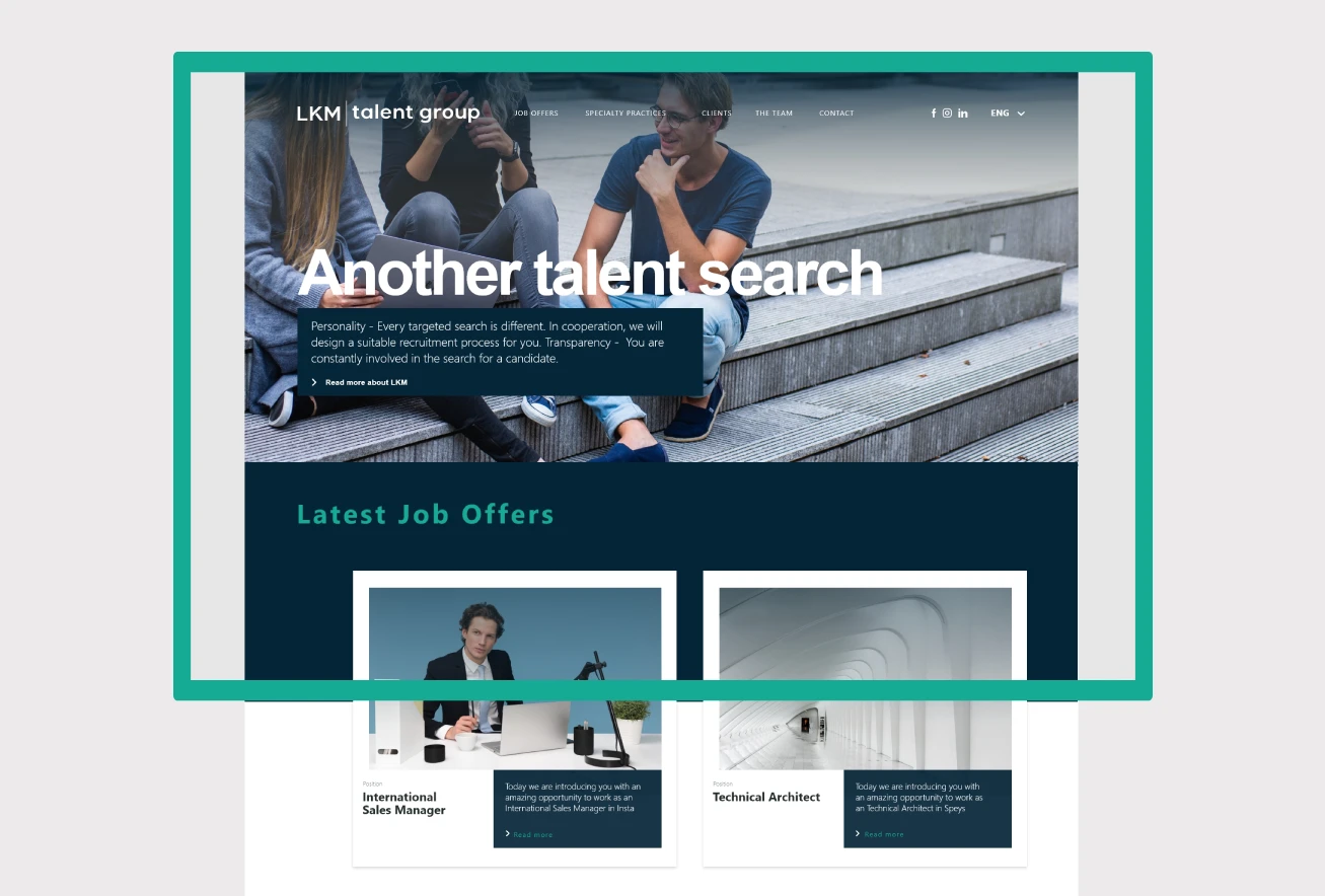 LKM_web_ui_ LKM Talent Group Web site UI design
